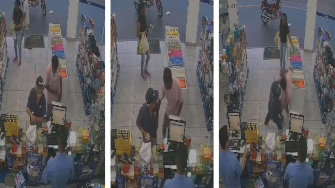 idoso-de-81-anos-agride-e-derruba-ladrao-que-tentou-rouba-lo-em-farmacia-de-goiania;-veja-video
